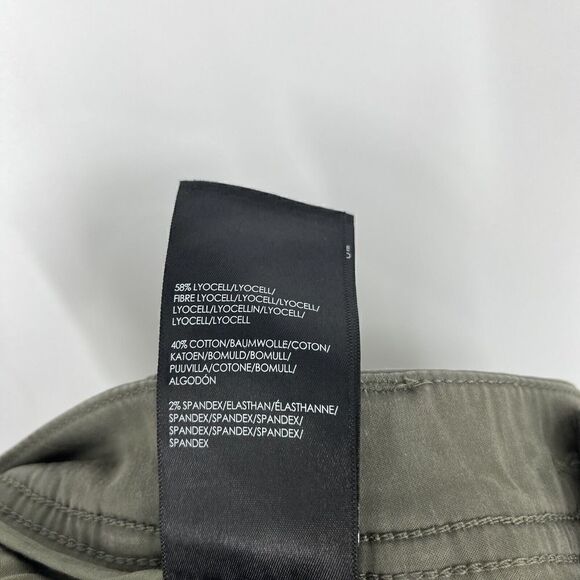 Liverpool Pants Size 4/27 Womens Shadow Green Stretch Chino Twill Khaki Crop - Picture 8 of 8